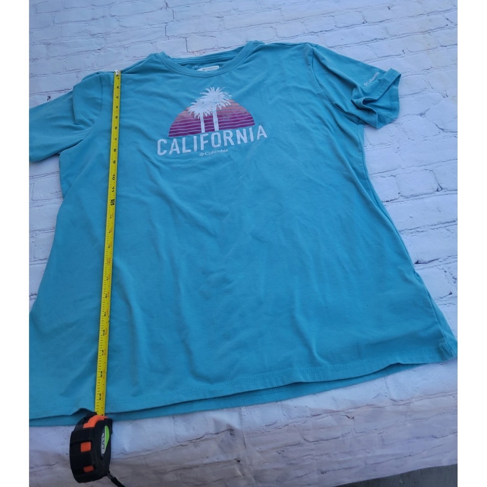 Columbia Womens California Graphic Tee‎ Blue Omni-Shade Short Sleeve T-Shirt L/G